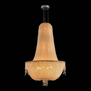 Moorizon Cascade large chandelier, layered beaded tiers for living room statement lighting