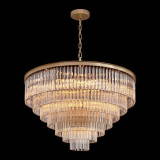 Moorizon Marais Round Chandelier Large – Modern round chandelier with shimmering glass tiers