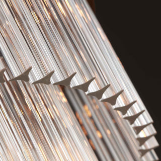 Moorizon Marais Round Chandelier Large – Crystal glass chandelier with warm glow for dining room