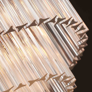 Moorizon Marais Round Chandelier Small – Close-up detail of tiered glass prisms