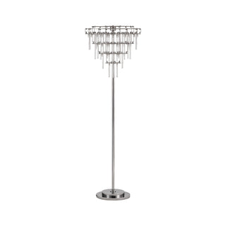 Moorizon Stardust glass rod floor lamp in stainless steel, luxury modern floor lighting