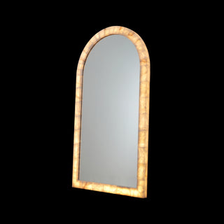 Moorizon Calista oversized floor mirror — rounded rectangle brass frame, product view