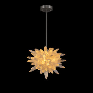 Moorizon Crystalline cluster pendant — starburst crystal design, product view on dark background