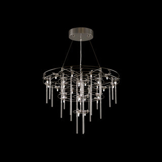 Moorizon Stardust round pendant — crystal drum chandelier with cascading rods, product view
