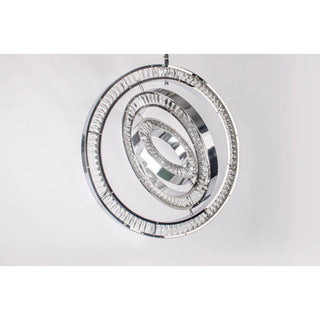 Celestial Orbit chandelier lifestyle cutout, sculptural modern ring chandelier for luxury interiors