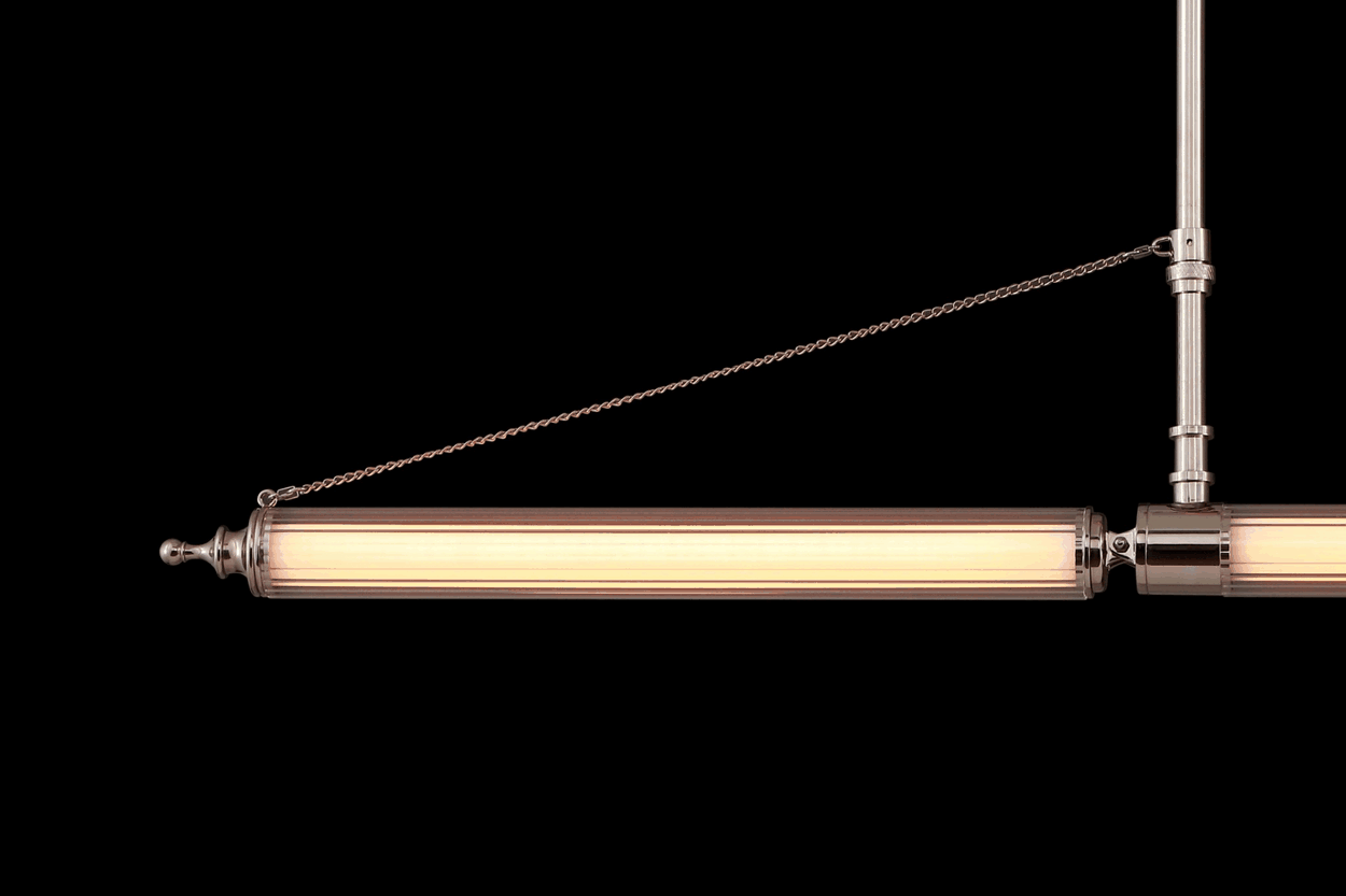 Animation showing how the chandelier’s LED module can be replaced without replacing the entire fixture.