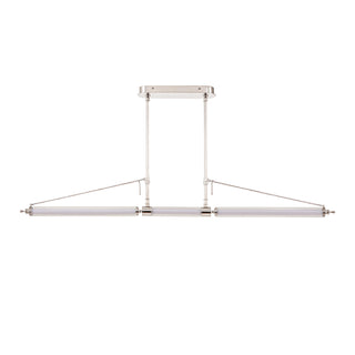 Moorizon Aurora linear chandelier long, statement island pendant with glass tubes