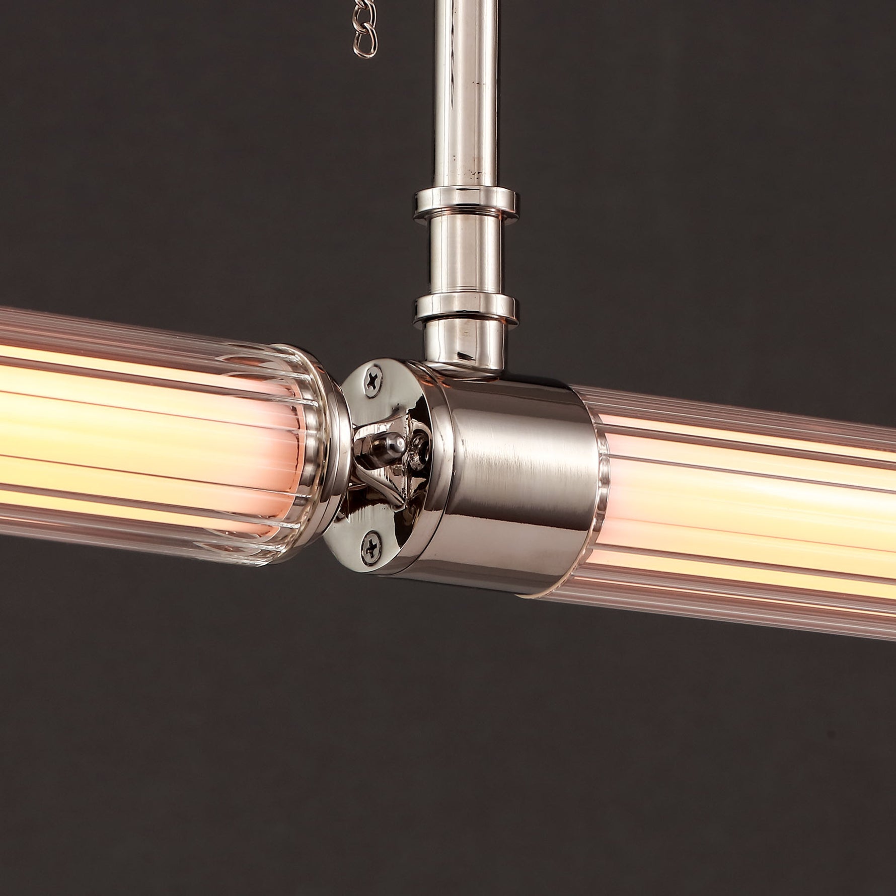 Moorizon Aurora short linear chandelier, small-space modern pendant with soft glow