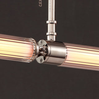 Moorizon Aurora short linear chandelier, small-space modern pendant with soft glow