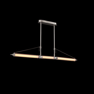 Moorizon Aurora linear chandelier short, compact bar light for smaller spaces