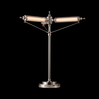 Moorizon Aurora table lamp, sleek metal base with luminous glass element