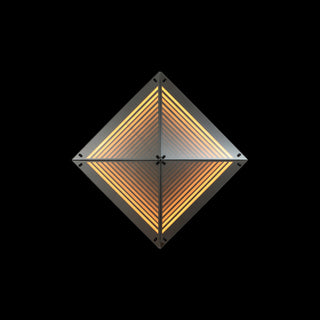 Moorizon Axis Infinity geometric wall mirror, diamond shape mirror, modern decorative mirror for hallway