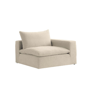 Moorizon Balance Collection tan fabric sofa LAF (left arm facing) chair, contemporary sectional piece
