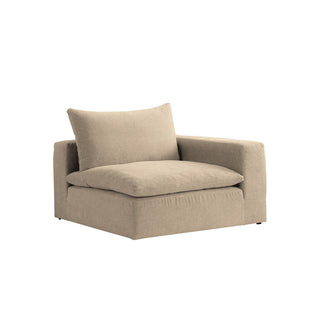 Moorizon Balance Collection tan fabric sofa LAF (left arm facing) chair, contemporary sectional piece