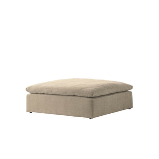 Moorizon Balance Collection tan fabric sofa ottoman, contemporary modular footrest