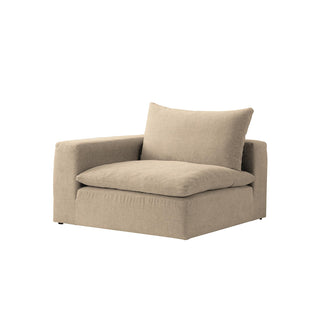 Moorizon Balance Collection tan fabric sofa RAF (right arm facing) chair, sectional sofa module