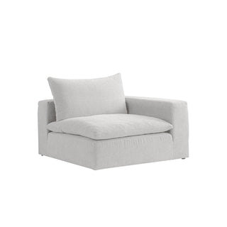 Moorizon Balance Collection white fabric sofa chair, elegant modular lounge chair
