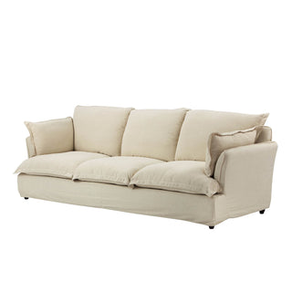 Moorizon Basic American ivory fabric sofa, 3-piece contemporary sectional sofa set