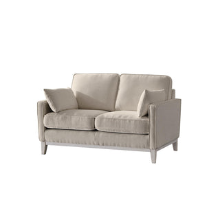 Moorizon Basic American khaki tan fabric sofa, 2-piece contemporary living room sofa set