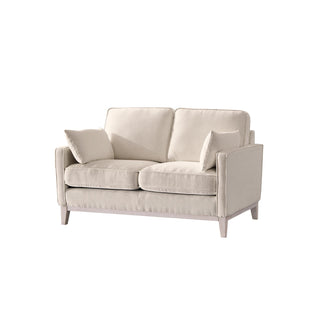 Moorizon Basic American white fabric sofa, 2-piece contemporary living room set