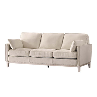 Moorizon Basic American white fabric sofa, 3-piece modern sectional sofa set