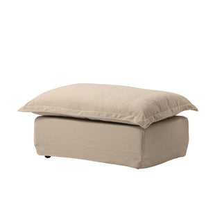 Moorizon Basic American tan fabric sofa footstool, contemporary ottoman for sofa set