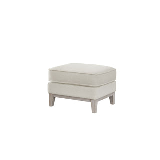 Moorizon Basic American white fabric sofa footstool, modern fabric ottoman for sofa set