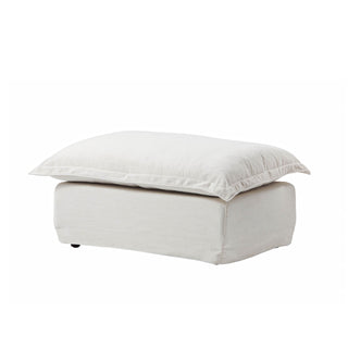 Moorizon Basic American fabric sofa footstool, modern ottoman for living room seating