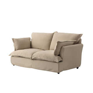 Moorizon Basic American color sand and tan fabric sofa, stylish single-seater armchair for living room