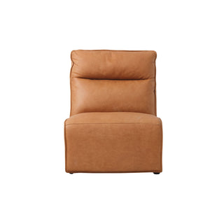 Moorizon Bold Leather modular power sofa armless seat, modern sectional sofa module