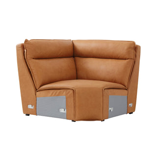 Moorizon Bold Leather modular power sofa corner piece, contemporary sectional recliner sofa module