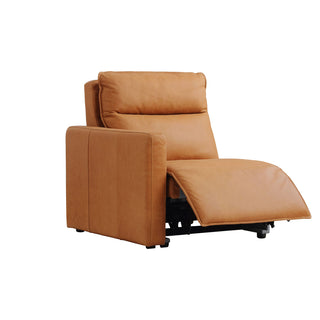 Moorizon Bold Leather modular power sofa RAF (right arm facing), contemporary sectional sofa piece