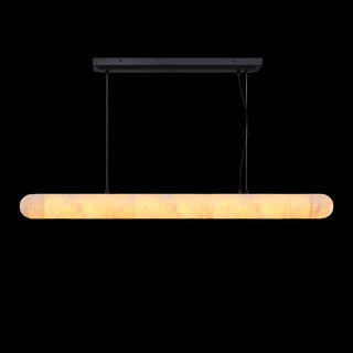 Moorizon Calista long linear chandelier, contemporary minimalist island light
