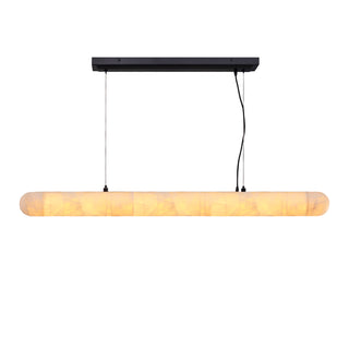 Moorizon Calista long linear chandelier, streamlined bar pendant for dining rooms