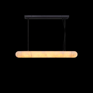 Moorizon Calista short linear chandelier, minimalist ceiling light with soft diffusion