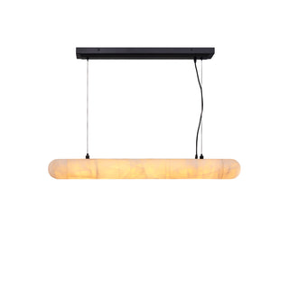 Moorizon Calista short linear chandelier, sleek bar light for dining tables