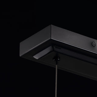 Moorizon Calista short linear chandelier with warm glow, minimalist modern pendant