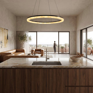 Calista Ring Calcite Stone Chandelier