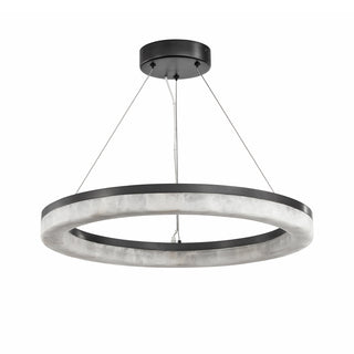 ompact Calista pendant with circular LED light band and minimalist profile