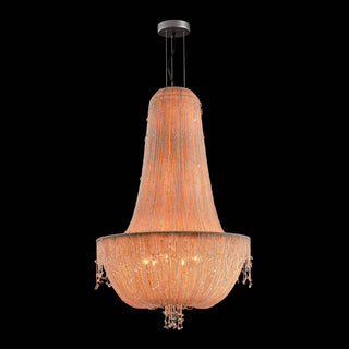 Moorizon Cascade large chandelier, layered beaded tiers for living room statement lighting