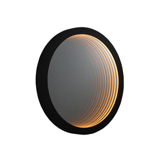 Moorizon Eclipse Halo round wall mirror, modern minimalist frame, statement mirror for entryway or bathroom