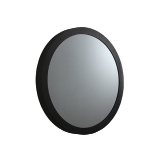 Moorizon Eclipse Halo round mirror, contemporary wall decor, sleek circular mirror for powder room or hallway