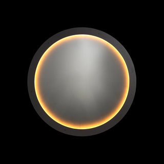 Moorizon Eclipse Halo round mirror, contemporary wall decor, minimalist circular mirror for powder room