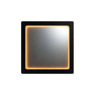 Moorizon Eclipse Halo square wall mirror, modern framed mirror, decorative mirror for powder room and hallway