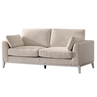 Moorizon Elegant Era ivory fabric sofa, 3-piece modern sectional sofa collection