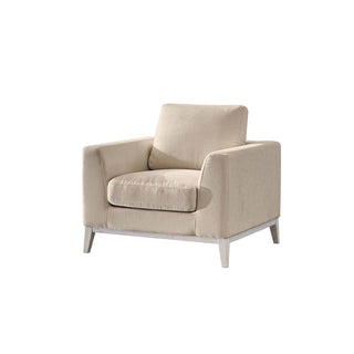 Moorizon Elegant Era light brown fabric sofa, single seat modern fabric sofa