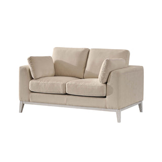 Moorizon Elegant Era light brown fabric sofa, 2-piece modern living room set