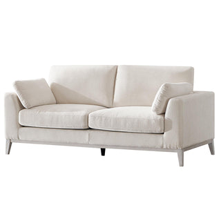Moorizon Elegant Era white fabric sofa, 3-piece modern sectional sofa set