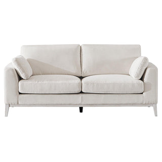 Moorizon Elegant Era white fabric sofa, 3-piece modern sectional sofa set