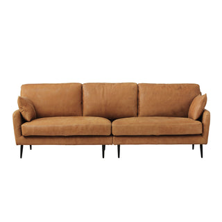 Moorizon Essence cognac leather sofa, luxury modern leather couch design